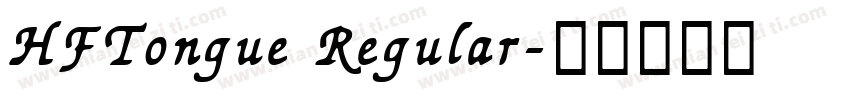 HFTongue Regular字体转换